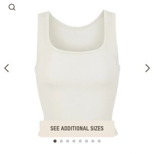 NWT SKIMS Cotton Rib Tank in Bone